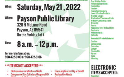 Free Recycling Event May 21, 2022
